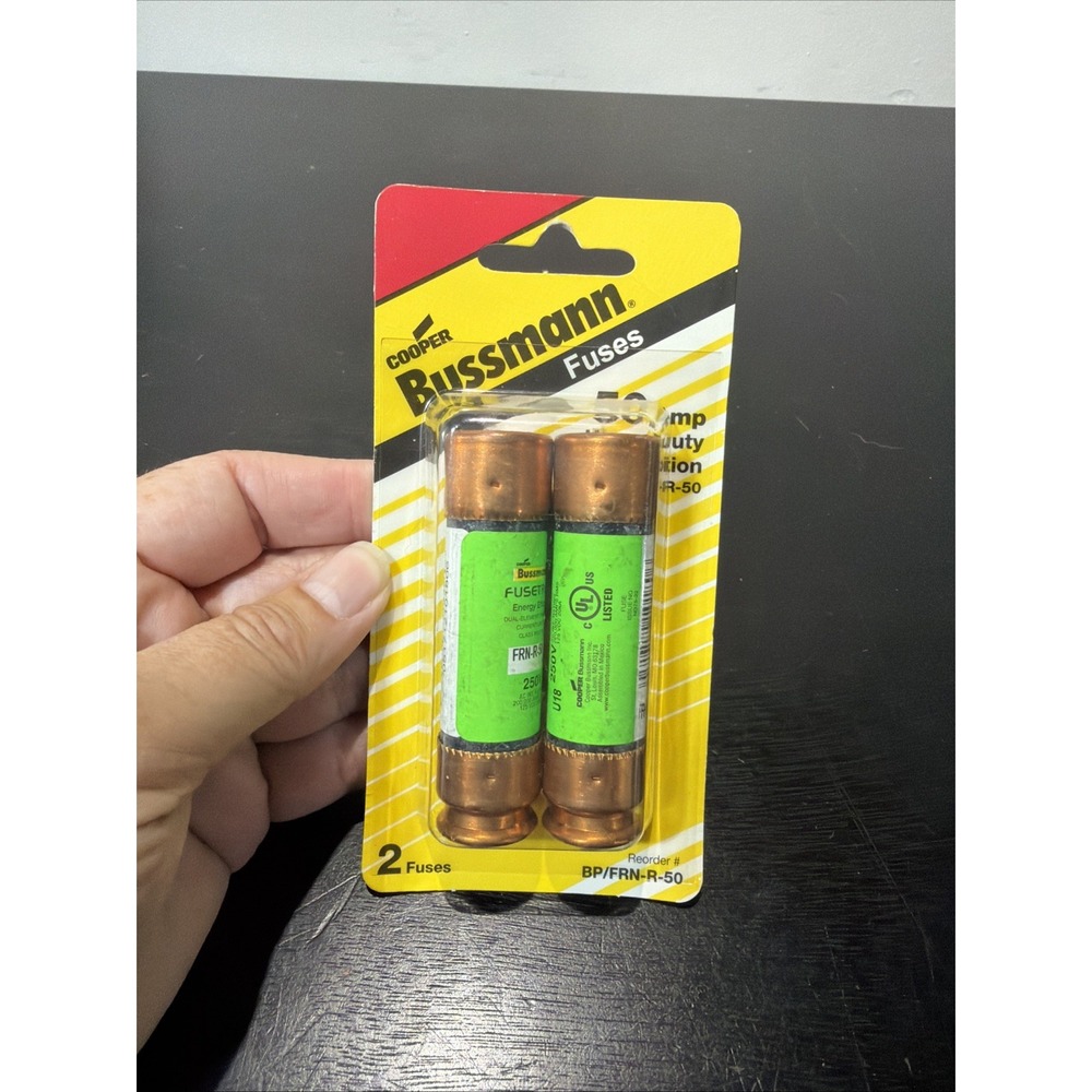 Eaton Bussmann BP/FRN-R-50 Heavy Duty Time Delay Fuse 50 Amps 250 Vac NEW